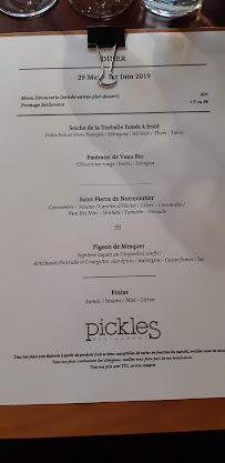 Pickles à Nantes menu