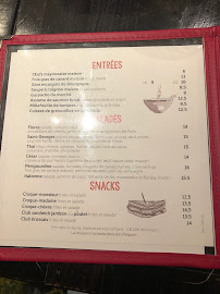 Le Florès à Paris menu