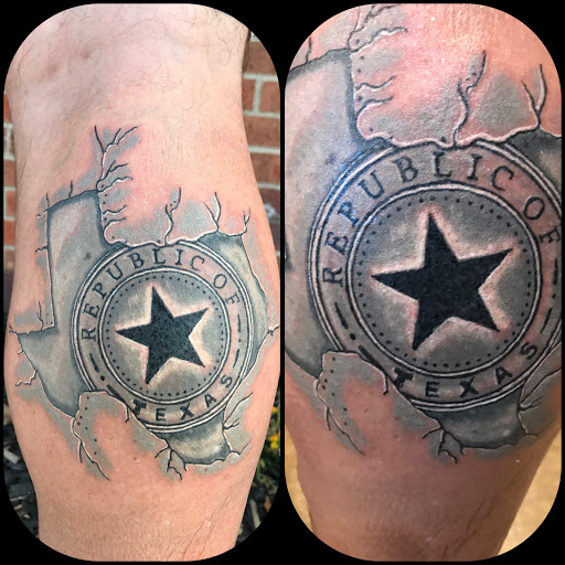 Explore tragus tattoo ideas, creative tattoo ideas in Copperas Cove, available at Black Moon Tattoo Company