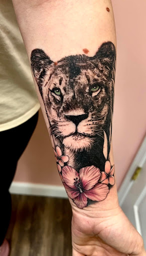 Explore witch hat tattoo ideas, creative tattoo ideas in Batavia, available at The Pretty Pin-Up Tattoo Parlor