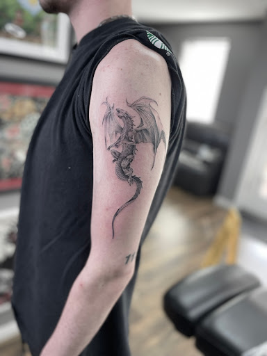 Explore 4 name tattoo ideas, creative tattoo ideas in Huntington, available at Golden Dagger Tattoos and Piercings