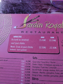 Menu / carte de Jardin Royal à Brétigny-sur-Orge