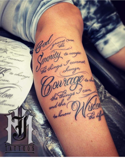 Explore name tattoo ideas for men, creative tattoo ideas in Williamsport, available at Moa Tattoos