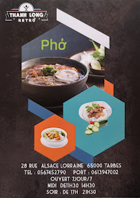 Menu / carte de Thanh Long à Tarbes