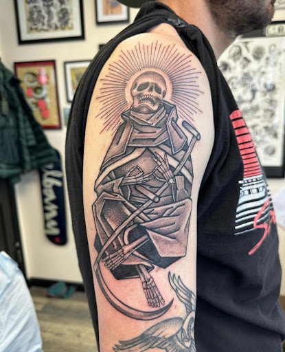 Explore magnolia tattoo ideas, creative tattoo ideas in Albany, available at Dead Presidents Lounge