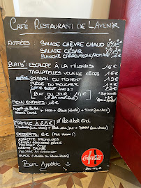 Menu du Café Restaurant de l'Avenir à Arles