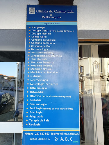 Avaliações doClinica do Carmo em Faro - Médico