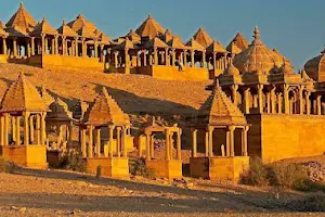 golden sandstone hotel desert camp Jaisalmer image