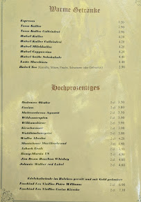 Menu / carte de Augustiner Alter Wirt in Ramersdorf à Munich