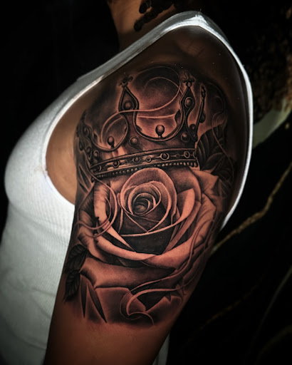Explore bestfriend tattoos ideas, creative tattoo ideas in Stockbridge, available at Black Rose Tattoo Collective