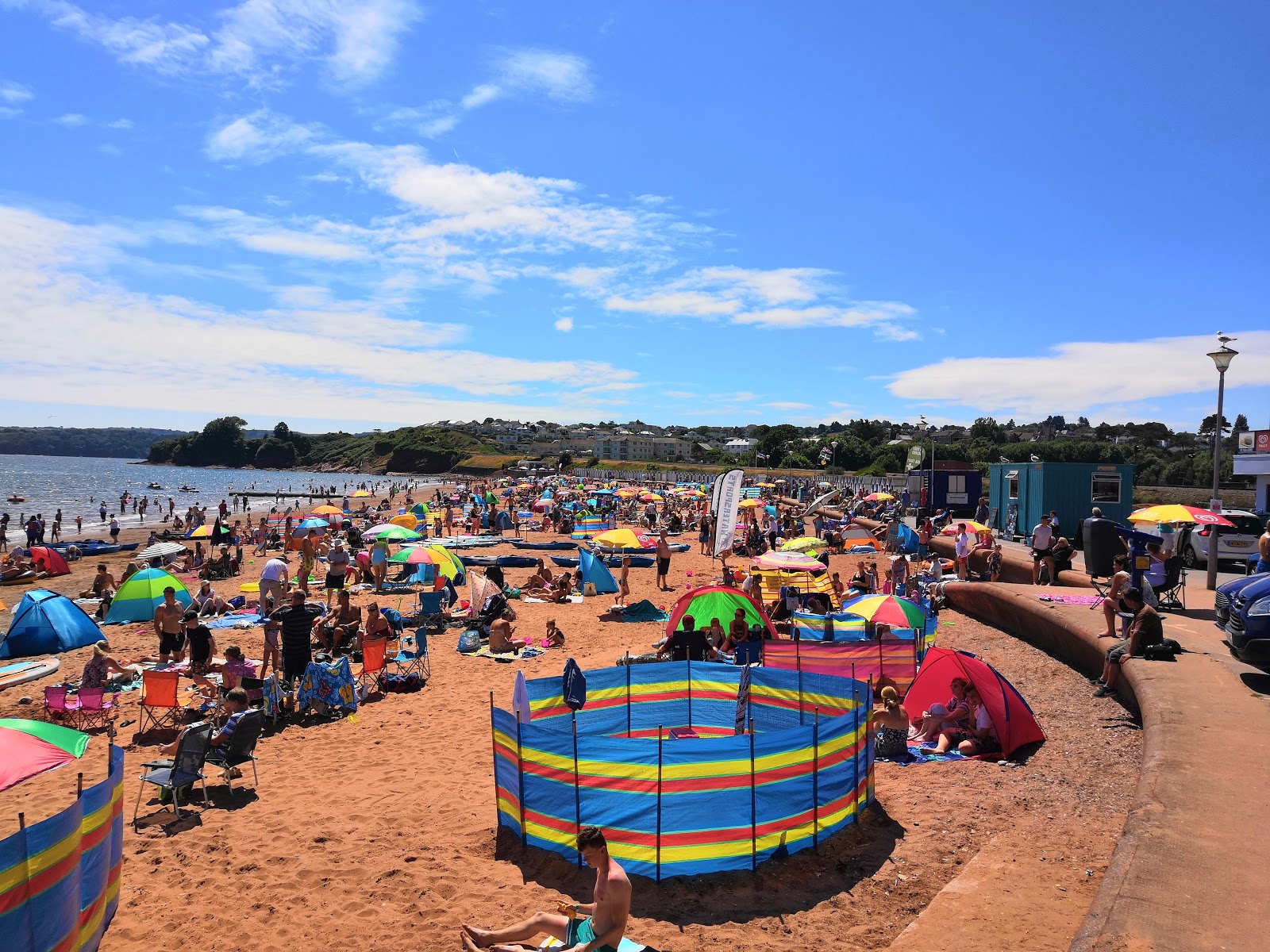 Photo of Goodrington beach with turquoise pure water surface