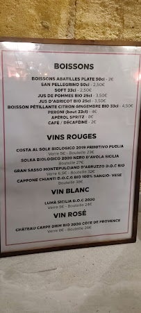 Carte du Madonnina Street Pizza à Bordeaux