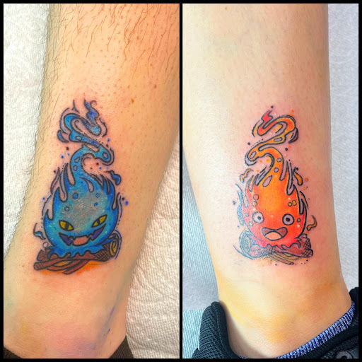 Explore female calf tattoo ideas, creative tattoo ideas in Belgrade, available at The Loyal Sparrow Tattoo and Piercing