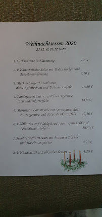 Waldhotel Podewall à Trollenhagen menu