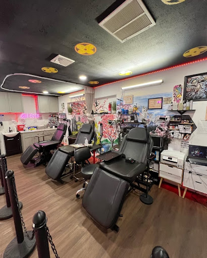 Explore music tattoo sleeve ideas, creative tattoo ideas in East Islip, available at Shadow Tattoo