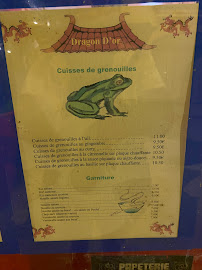 Dragon d'Or à Saint-Vallier menu