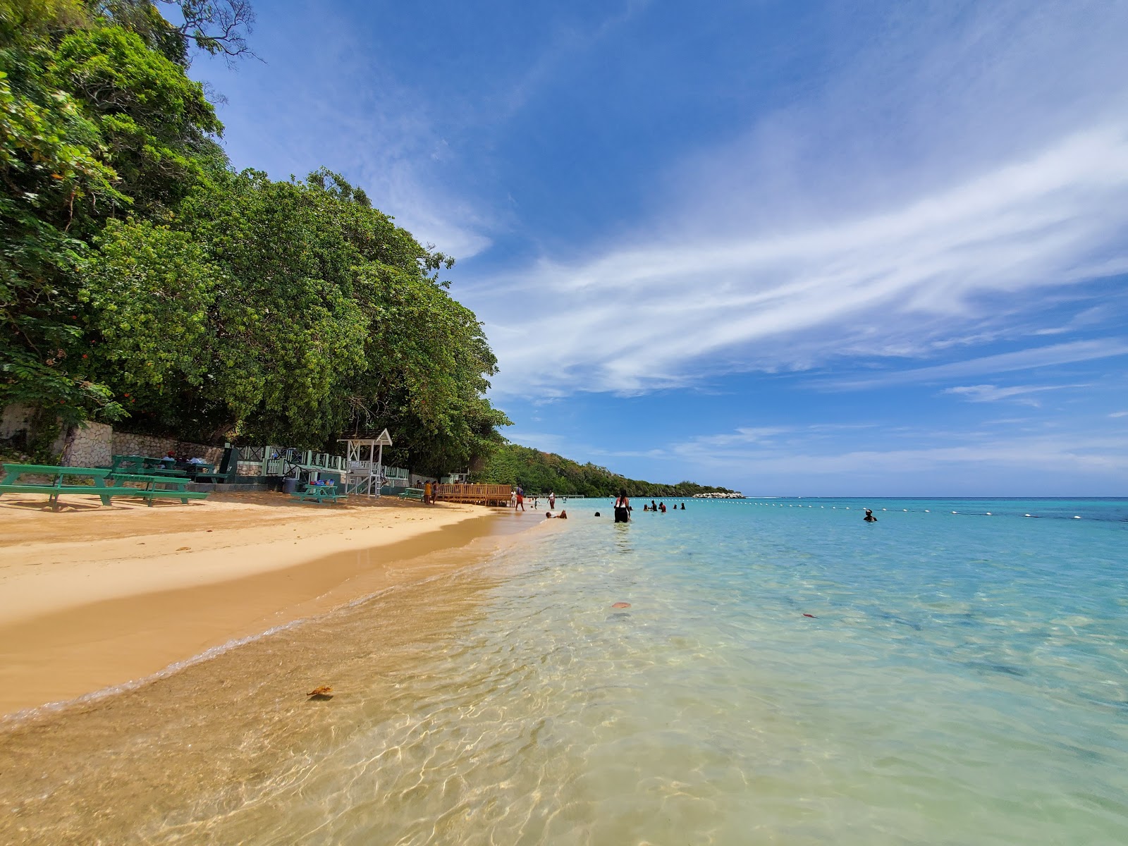 Dunn's River Beach的照片 带有宽敞的海岸线