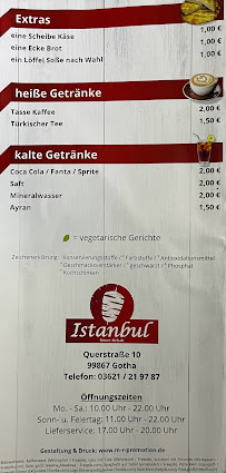 Istanbul Döner Kebap à Gotha menu