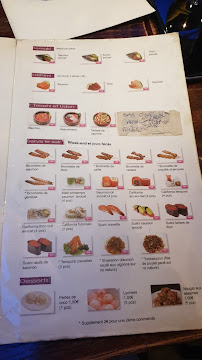 Menu / carte de Sakura Sushi. à Le Raincy