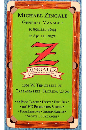 Sports Bar «Zingales Billiards & Sports Bar», reviews and photos, 1861 W Tennessee St, Tallahassee, FL 32304, USA