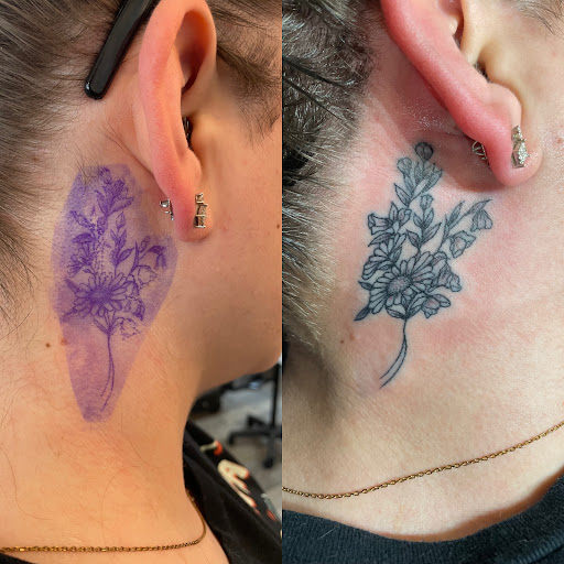 Explore male leg tattoo ideas, creative tattoo ideas in Avon, available at Avanti Tattoo