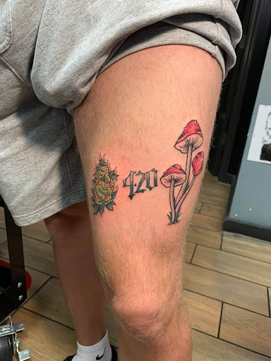 Explore mens leg tattoo ideas, creative tattoo ideas in Okeechobee, available at Muck City Tattoos & Piercings