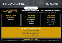 La Mangoune à Poitiers menu