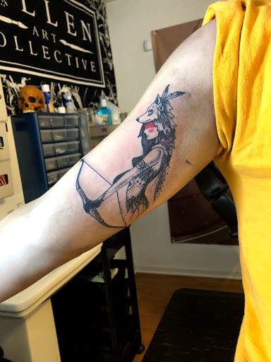 Explore shaded sleeve tattoo ideas, creative tattoo ideas in Portland, available at Art Immortal Tattoo and Piercing