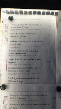 Osteria di Castelvecchio à Siena menu