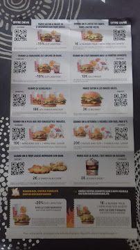 Menu du Burger King à Villabé