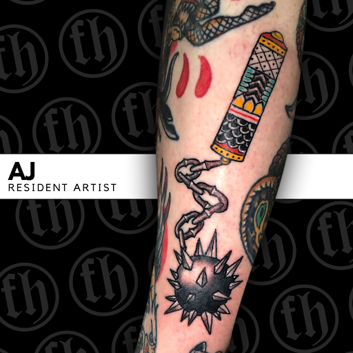 Explore simple one piece tattoo ideas, creative tattoo ideas in Colorado Springs, available at Fallen Heroes Tattoo & Piercing (Colorado)