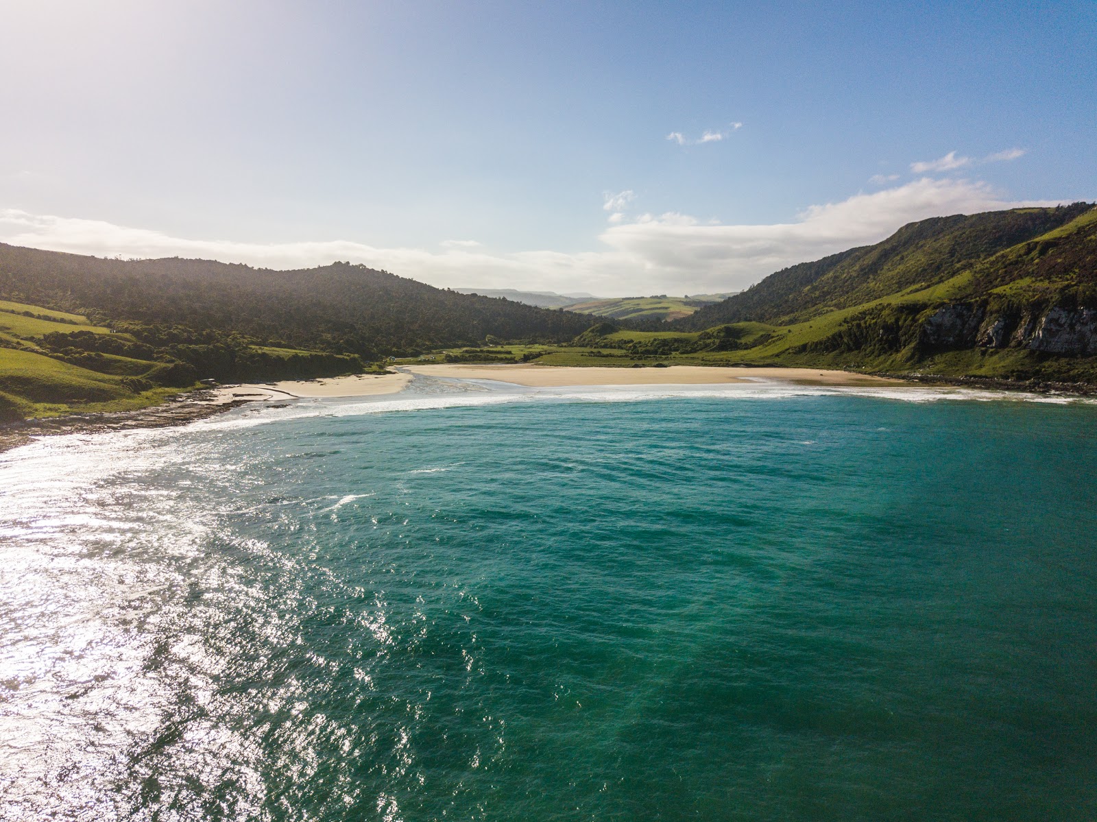 Foto av Purakaunui Bay Beach beläget i naturområde