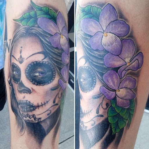 Explore tattoo leg ideas, creative tattoo ideas in Augusta, available at Mr. Tattoo