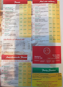 Menu / carte de Pizzeria Piccolina à Viersen