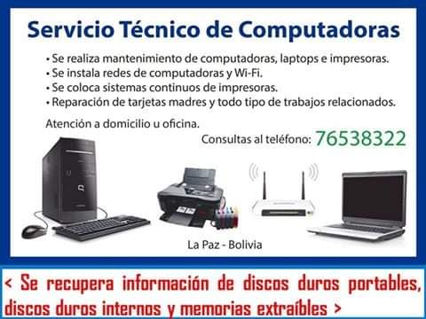 SERVICIOS TECNICOS EN COMPUTADORAS