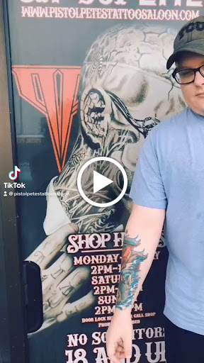 Explore forearm arm tattoo ideas, creative tattoo ideas in Arlington, available at Pistol Petes Tattoo Saloon