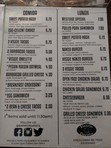 Coffee Shop «Barrio Barista», reviews and photos, 3735 Culebra Rd, San Antonio, TX 78228, USA