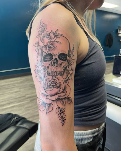 Explore tattoo ideas for name cover up, creative tattoo ideas in Youngstown, available at Industrial Strength Tattoo LLC