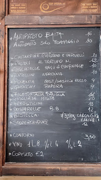 Menu du Piccola baita Sassotetto à Sassotetto