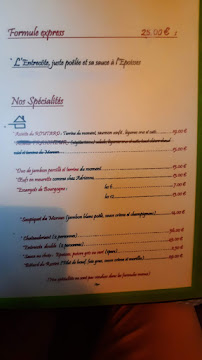 Restaurant Le Chateaubriant à Autun menu