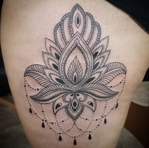 Explore santa muerte tattoo ideas, creative tattoo ideas in Phoenix, available at Grand Avenue Tattoo & Piercings