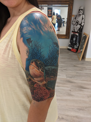 Explore side leg tattoo ideas, creative tattoo ideas in Monroe, available at The Chapel