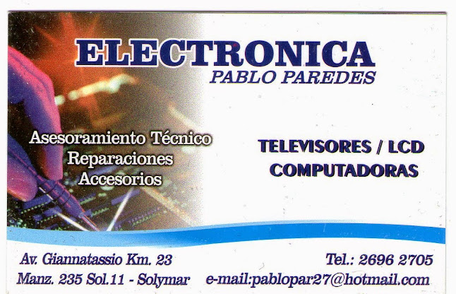 TECNIPAR, Servicio técnico de Televisión & Computadoras. - Canelones
