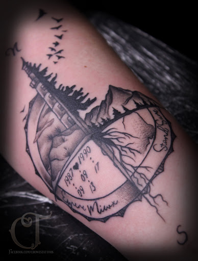 Explore palm size tattoo ideas, creative tattoo ideas in Houlton, available at Crowes Tattoos