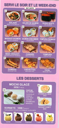 Menu du Yummy Maki à Issy-les-Moulineaux