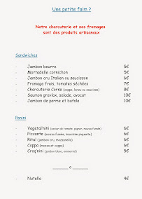 Restaurant Le Comptoir à Lourmarin (le menu)