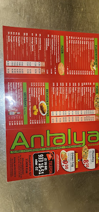 Menu / carte de Antalya kebap à Elze