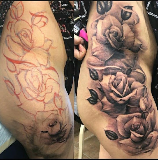 Find japanese tattoo ideas for women for your next unique tattoo in El Paso at The Hive Collective
