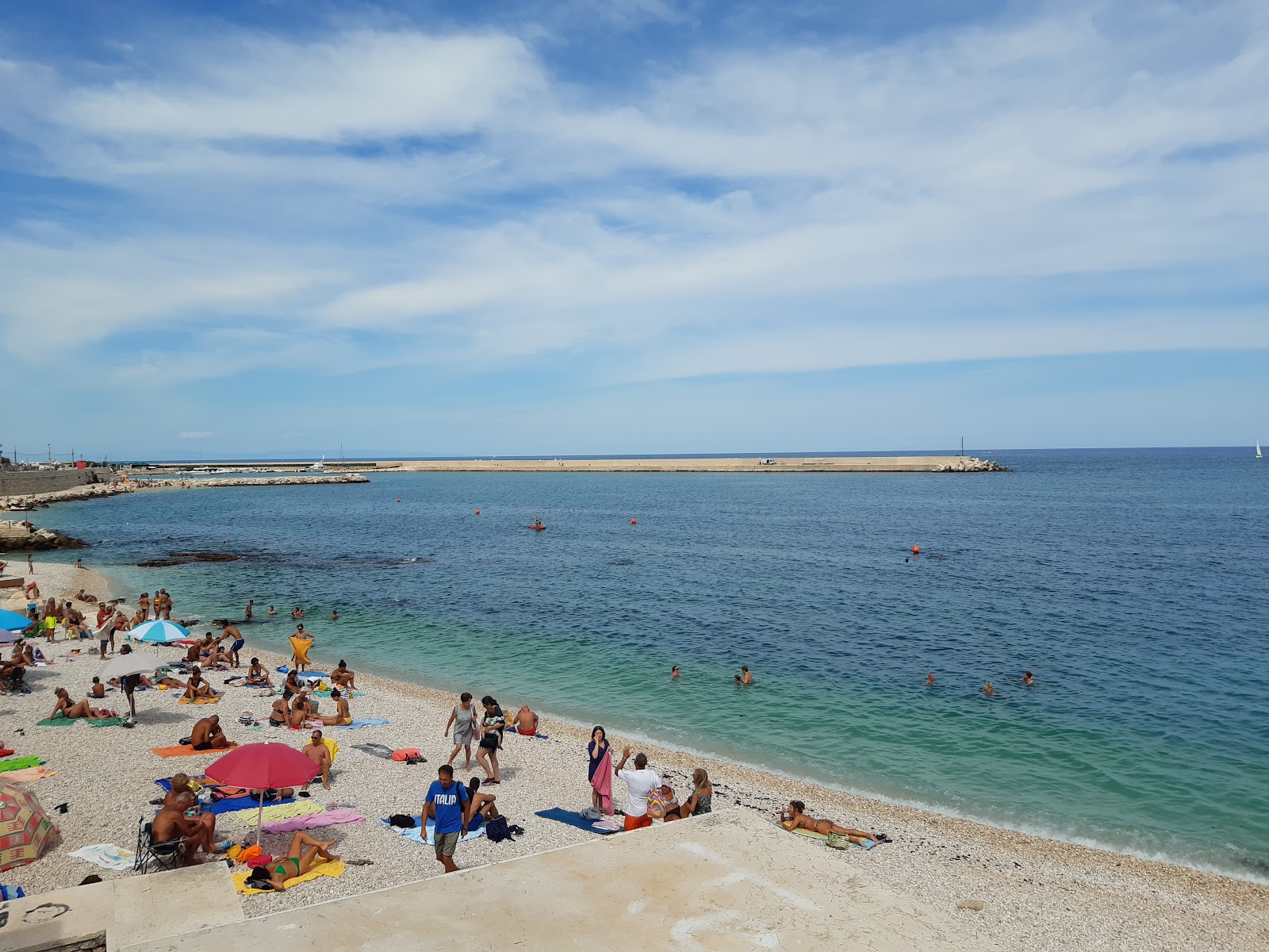 Fotografija Spiaggia del Macello z lahki kamenček površino