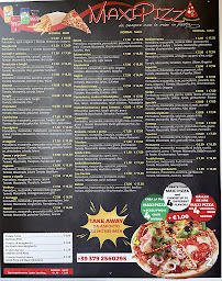 Carte du Maxi Pizza à Bibione